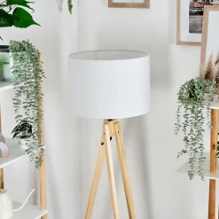 Lampes En Tissu-hofstein Bassagoda Lampadaire Écru, 1 lumière