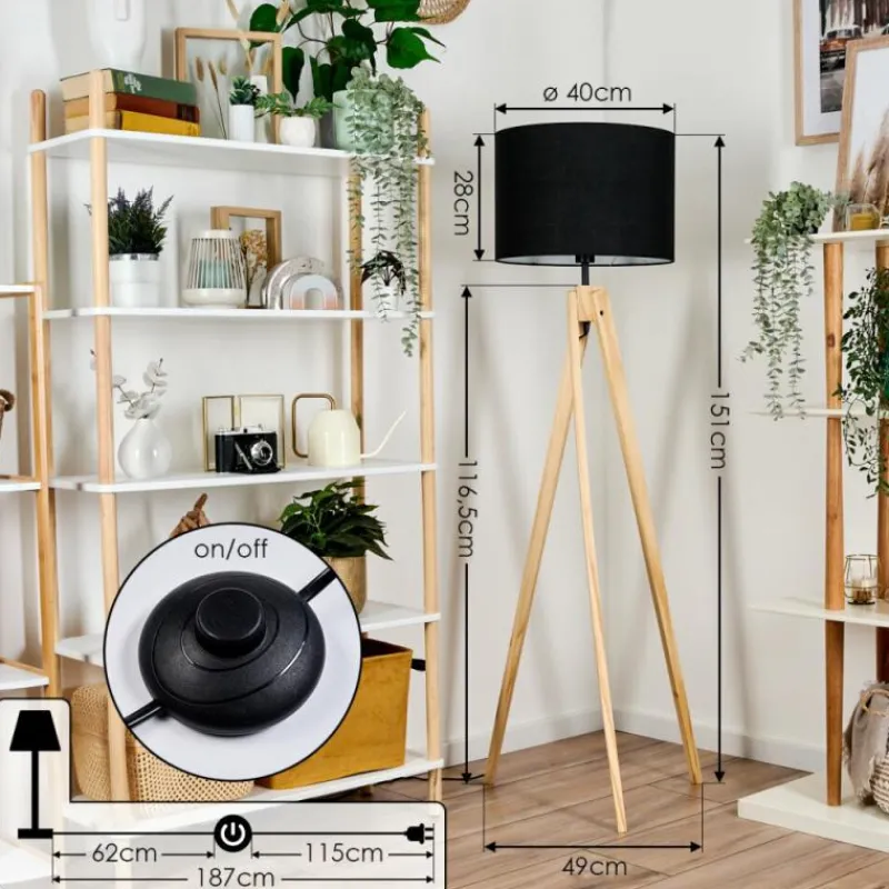 Lampes En Tissu-hofstein Bassagoda Lampadaire Écru, 1 lumière