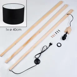 Lampes En Tissu-hofstein Bassagoda Lampadaire Écru, 1 lumière