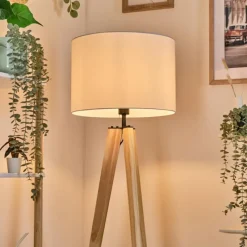 Lampes En Tissu-hofstein Bassagoda Lampadaire Écru, 1 lumière
