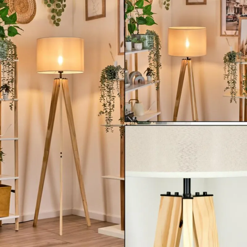 Lampes En Tissu-hofstein Bassagoda Lampadaire Écru, 1 lumière