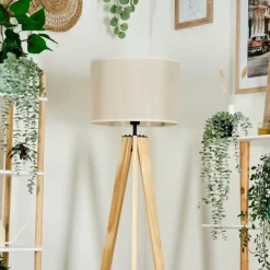 Lampes En Tissu-hofstein Bassagoda Lampadaire Écru, 1 lumière