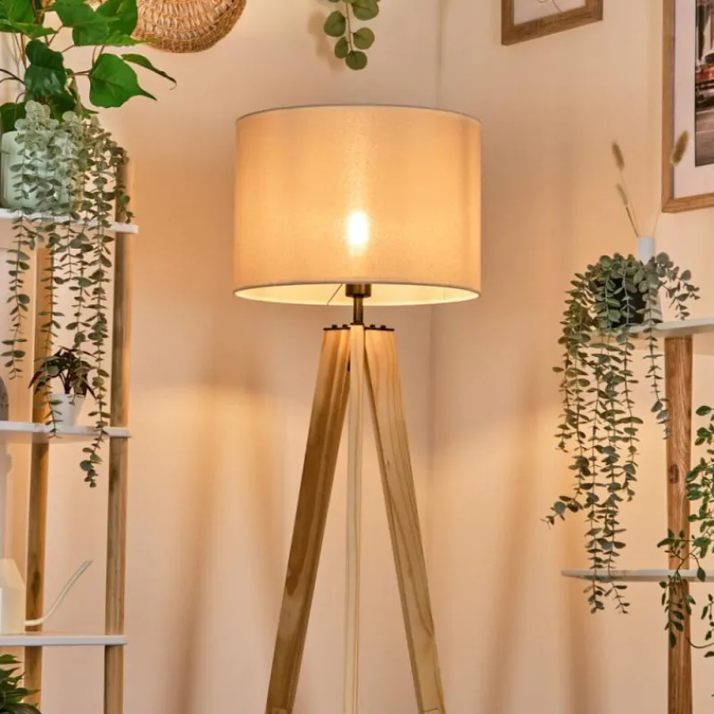 Lampes En Tissu-hofstein Bassagoda Lampadaire Écru, 1 lumière