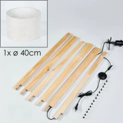 Lampes En Tissu-hofstein Bassagoda Lampadaire Écru, 1 lumière