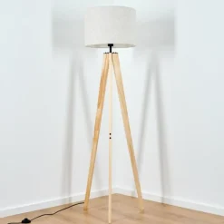 Lampes En Tissu-hofstein Bassagoda Lampadaire Écru, 1 lumière