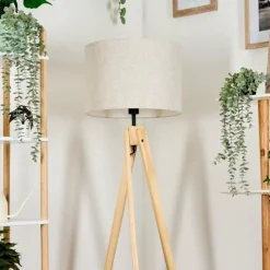 Lampes En Tissu-hofstein Bassagoda Lampadaire Écru, 1 lumière