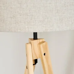 Lampes En Tissu-hofstein Bassagoda Lampadaire Écru, 1 lumière