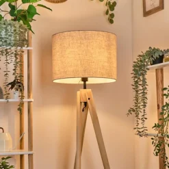 Lampes En Tissu-hofstein Bassagoda Lampadaire Écru, 1 lumière