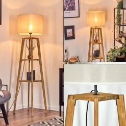 Lampes En Tissu-hofstein Bassagoda Lampadaire Écru, 1 lumière