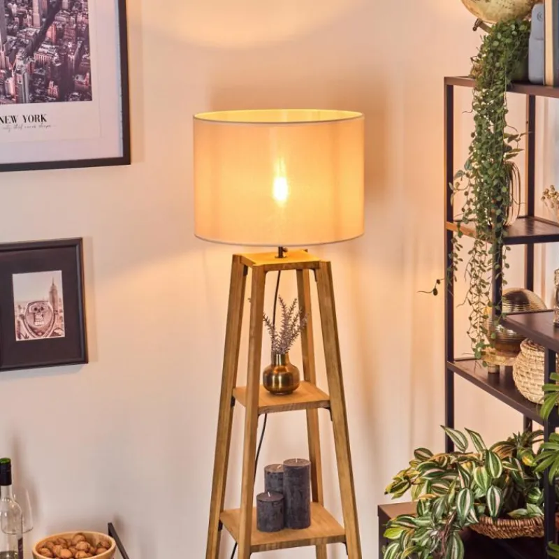 Lampes En Tissu-hofstein Bassagoda Lampadaire Écru, 1 lumière