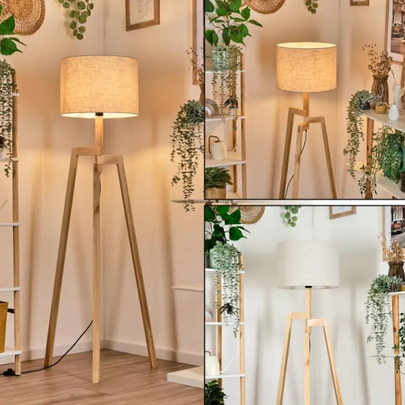 Lampes En Tissu-hofstein Bassagoda Lampadaire Écru, 1 lumière