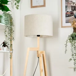 Lampes En Tissu-hofstein Bassagoda Lampadaire Écru, 1 lumière