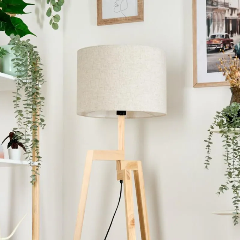 Lampes En Tissu-hofstein Bassagoda Lampadaire Écru, 1 lumière