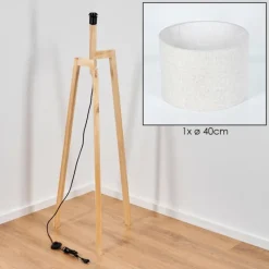 Lampes En Tissu-hofstein Bassagoda Lampadaire Écru, 1 lumière