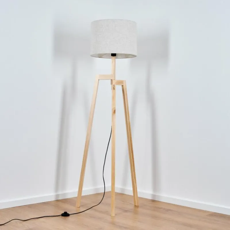 Lampes En Tissu-hofstein Bassagoda Lampadaire Écru, 1 lumière