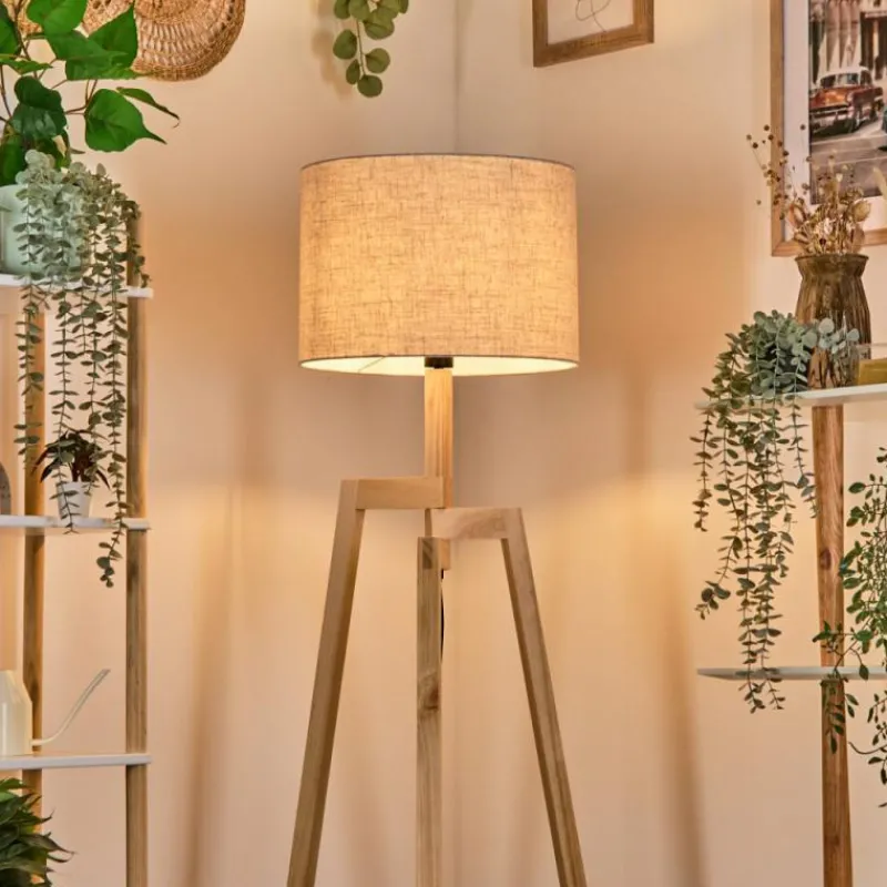 Lampes En Tissu-hofstein Bassagoda Lampadaire Écru, 1 lumière