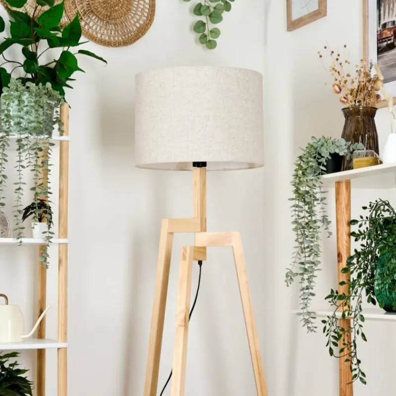 Lampes En Tissu-hofstein Bassagoda Lampadaire Écru, 1 lumière