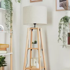 Lampes En Tissu-hofstein Bassagoda Lampadaire Écru, 1 lumière