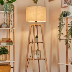 Lampes En Tissu-hofstein Bassagoda Lampadaire Écru, 1 lumière