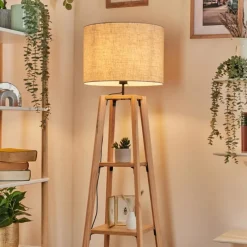 Lampes En Tissu-hofstein Bassagoda Lampadaire Écru, 1 lumière