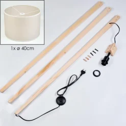 Lampes En Tissu-hofstein Bassagoda Lampadaire Écru, 1 lumière