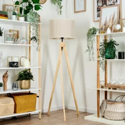 Lampes En Tissu-hofstein Bassagoda Lampadaire Écru, 1 lumière