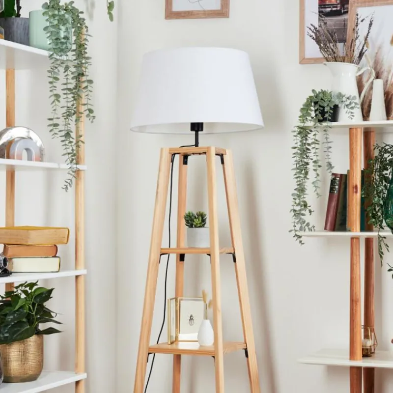 Lampes En Tissu-hofstein Bassagoda Lampadaire Écru, 1 lumière