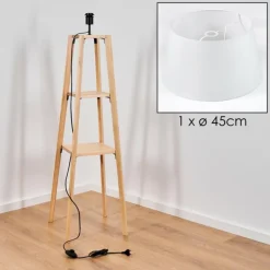 Lampes En Tissu-hofstein Bassagoda Lampadaire Écru, 1 lumière