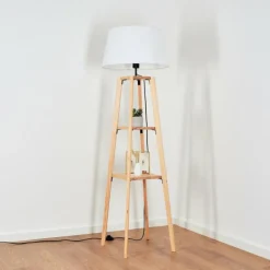 Lampes En Tissu-hofstein Bassagoda Lampadaire Écru, 1 lumière