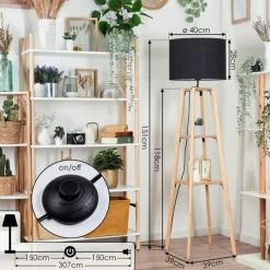 Lampes En Tissu-hofstein Bassagoda Lampadaire Écru, 1 lumière