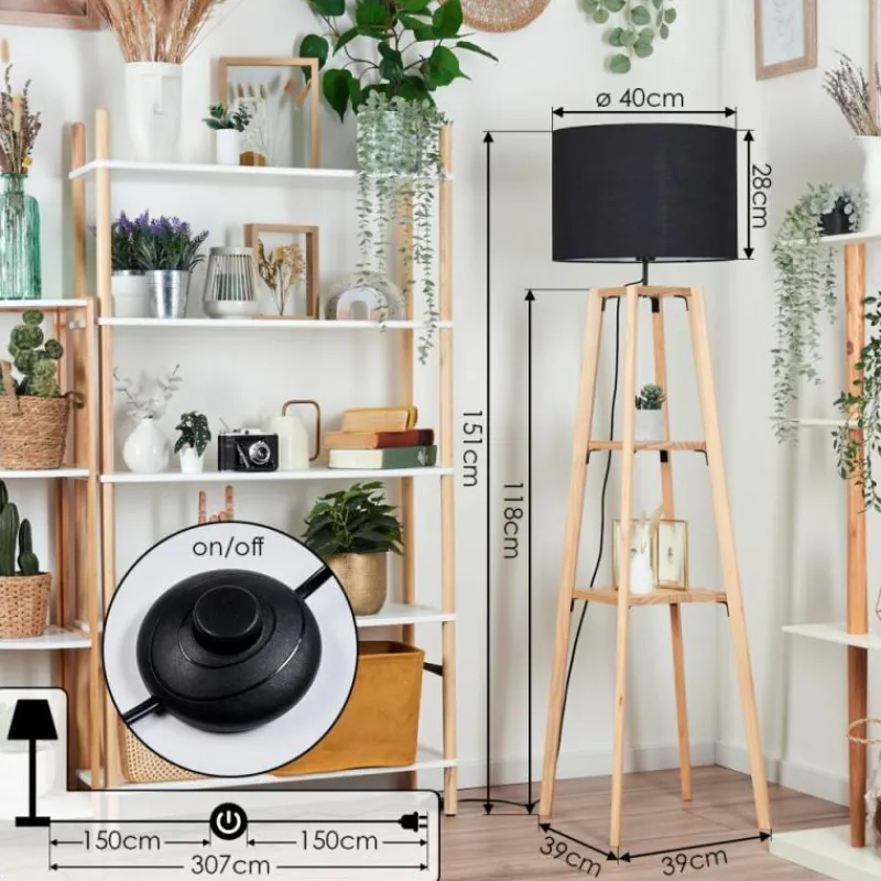 Lampes En Tissu-hofstein Bassagoda Lampadaire Écru, 1 lumière