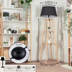 Lampes En Tissu-hofstein Bassagoda Lampadaire Écru, 1 lumière