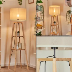 Lampes En Tissu-hofstein Bassagoda Lampadaire Écru, 1 lumière