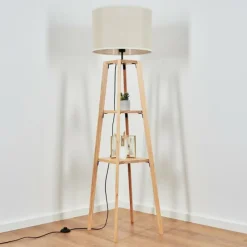 Lampes En Tissu-hofstein Bassagoda Lampadaire Écru, 1 lumière