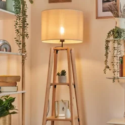 Lampes En Tissu-hofstein Bassagoda Lampadaire Écru, 1 lumière