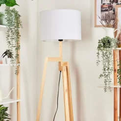 Lampes En Tissu-hofstein Bassagoda Lampadaire Écru, 1 lumière