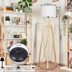 Lampes En Tissu-hofstein Bassagoda Lampadaire Écru, 1 lumière