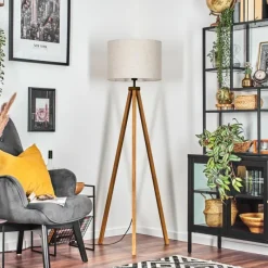 Lampes En Tissu-hofstein Bassagoda Lampadaire Écru, 1 lumière