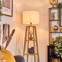 Lampes En Tissu-hofstein Bassagoda Lampadaire Écru, 1 lumière