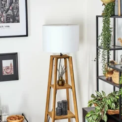 Lampes En Tissu-hofstein Bassagoda Lampadaire Écru, 1 lumière