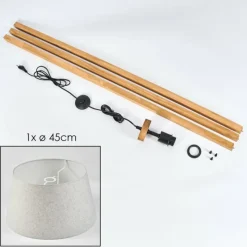 Lampes En Tissu-hofstein Bassagoda Lampadaire Écru, 1 lumière