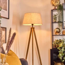 Lampes En Tissu-hofstein Bassagoda Lampadaire Écru, 1 lumière