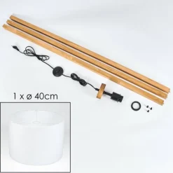 Lampes En Tissu-hofstein Bassagoda Lampadaire Écru, 1 lumière