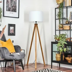 Lampes En Tissu-hofstein Bassagoda Lampadaire Écru, 1 lumière