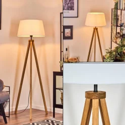 Lampes En Tissu-hofstein Bassagoda Lampadaire Écru, 1 lumière