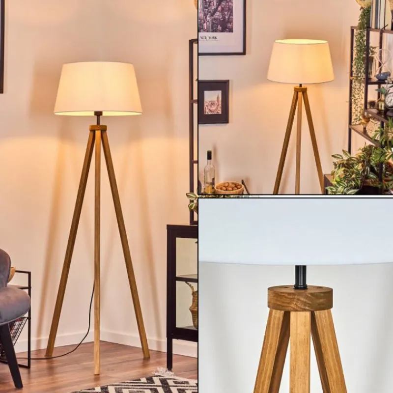 Lampes En Tissu-hofstein Bassagoda Lampadaire Écru, 1 lumière