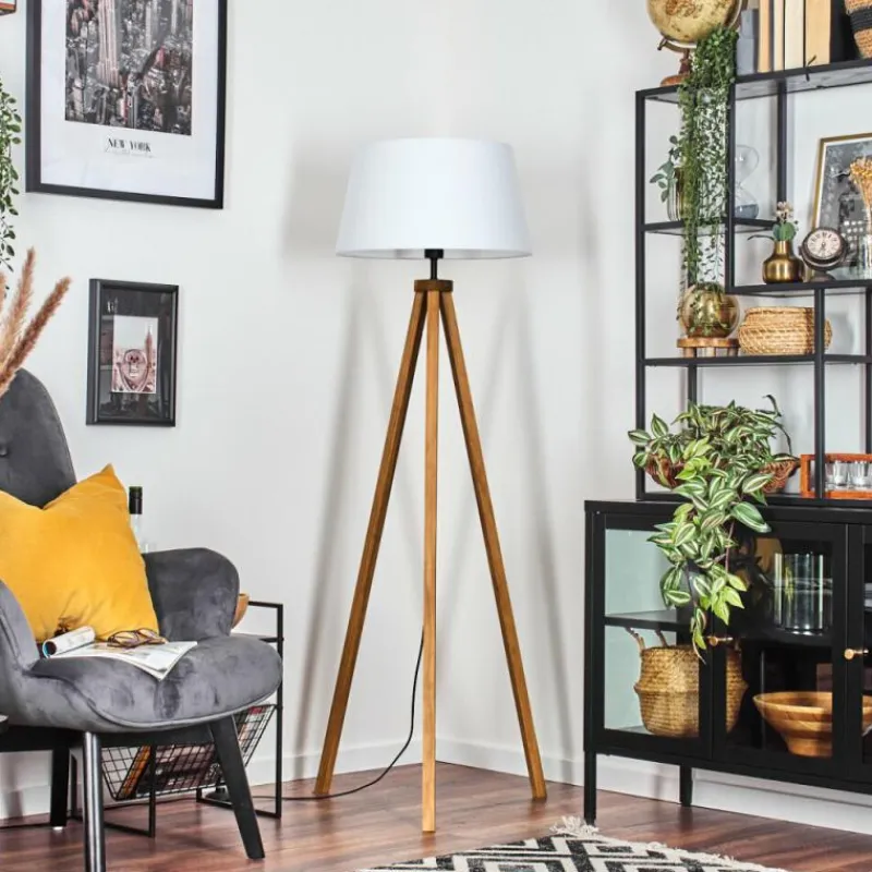 Lampes En Tissu-hofstein Bassagoda Lampadaire Écru, 1 lumière