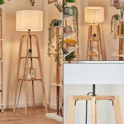 Lampes En Tissu-hofstein Bassagoda Lampadaire Écru, 1 lumière