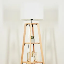 Lampes En Tissu-hofstein Bassagoda Lampadaire Écru, 1 lumière