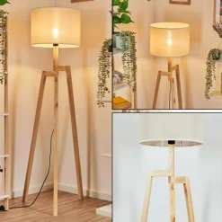 Lampes En Tissu-hofstein Bassagoda Lampadaire Écru, 1 lumière